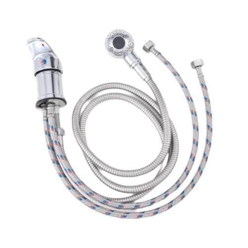 KAIYUEMAOYI シャンプーボウル蛇口 混合水栓 シャワースプレーセット ホース付き 洗髪台用 ステンレス製 長持ち 取り付け簡単 水跳ね防止 サロン ホーム スパに適用, ボールスプレーヘッド