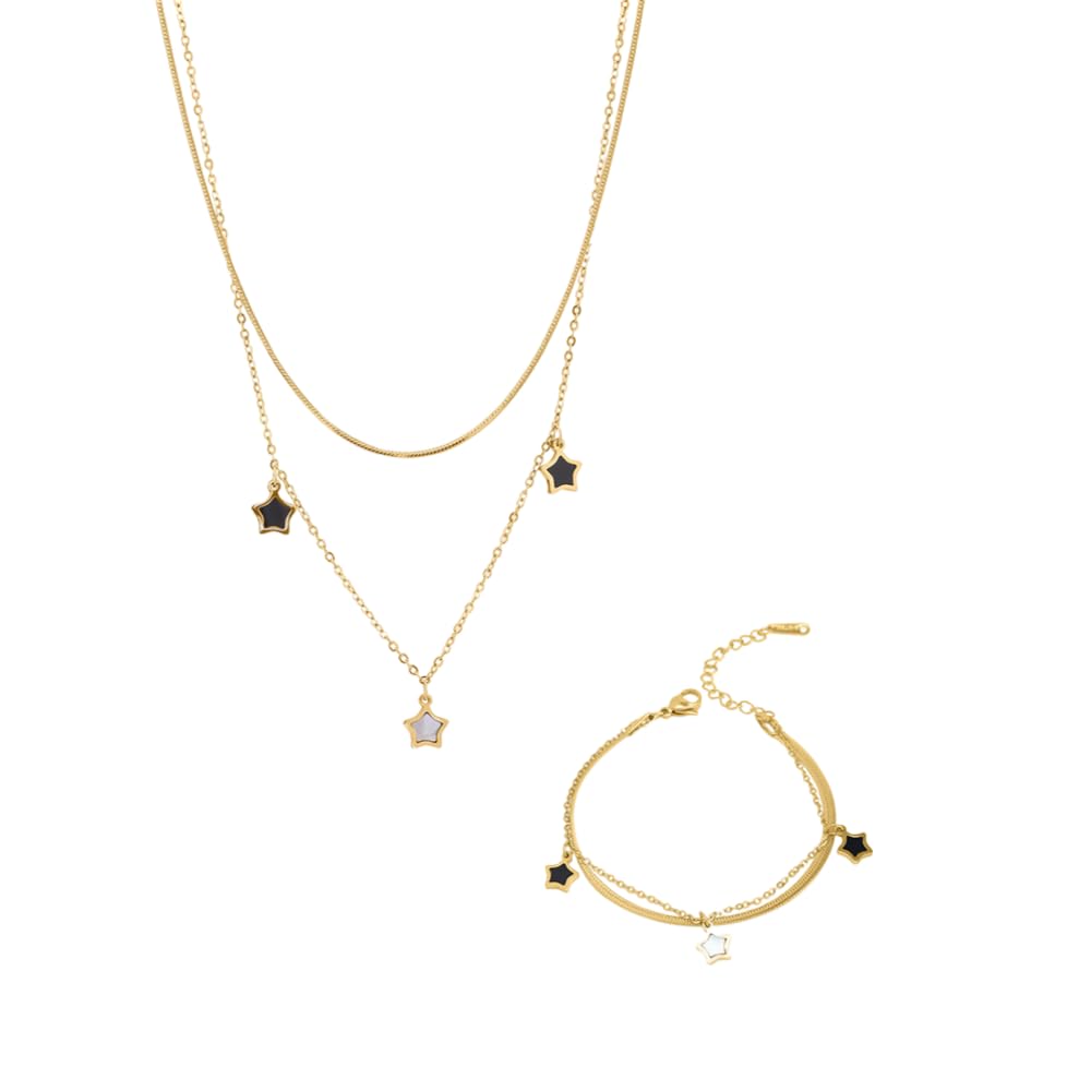 palmonas Bracelet & Necklace Starry Jewellery Set For Women | Gift For Women & Girls-picture-49