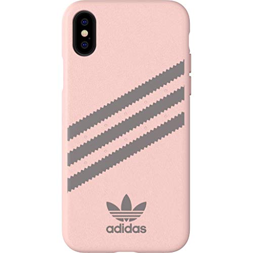 AfB_XIWiX iPhone X/XS P[X XG[h ACXsN [adidas Originals Moulded Case TPU Suede for iPhone X/XS ICEYPINK/GREYFOUR]