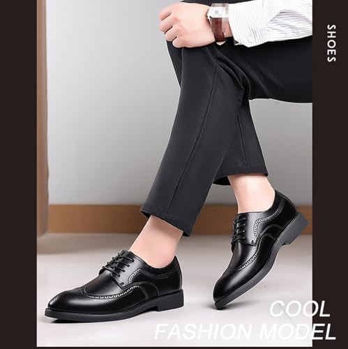 Men's Business Shoes Wingtip Oxford Brogue Detail Lightweight Comfortable Lace Up Dress Shoes for Men2
