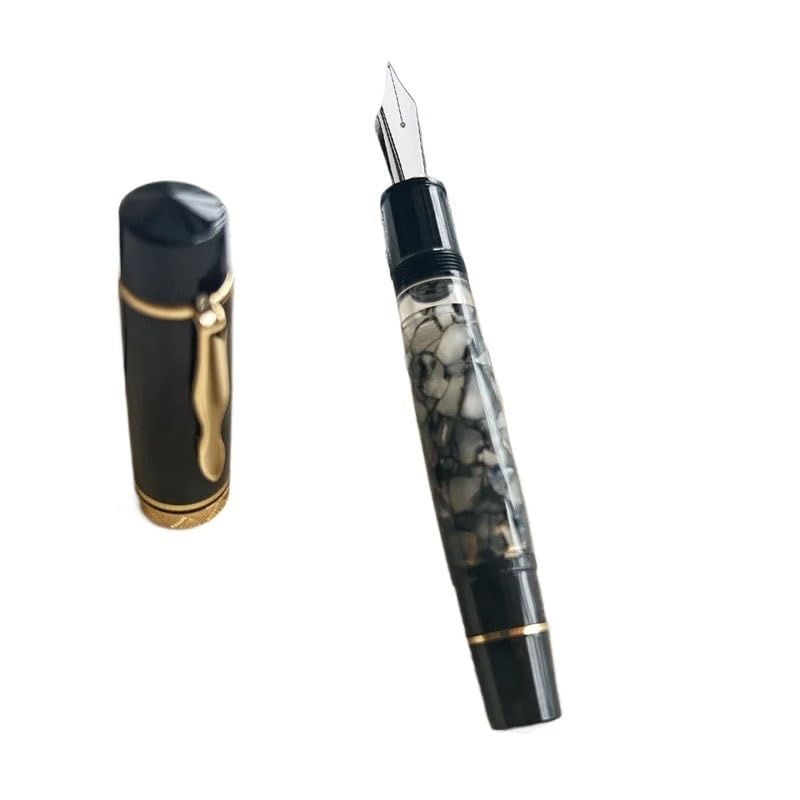 Stylo plume à piston orange PURYN l'accessoire de bureau en cuivre écriture M