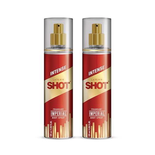 Image of Layer'r Shot Imperial Fragrant Body Spray for Men 2 x135ml Each | Long Lasting & Skin-Friendly Premium Fragrance | Perfect for Body & Clothes | Ideal For Daily Use | Ideal Gift For Men