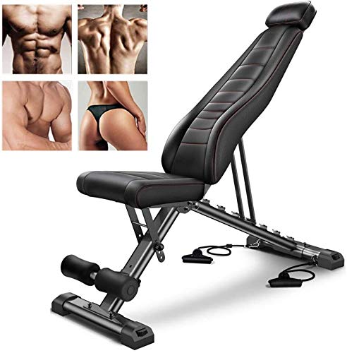 Fbite Adjustable Benchs Dumbbell Stool Roman Chair Sit Up Incline Abs Benchs Flat Fly Weight Press Utility Workout Bench Fitness Machine For Home Gym, Foldable Decline Ben #TOP29