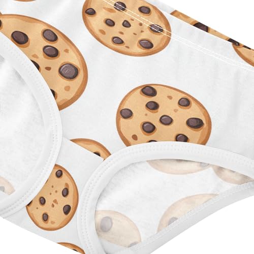 Wusikd Chocolate Chip Girls' Underwear Cotton Cookie Girls Briefs Soft Toddler Underwear 2T4