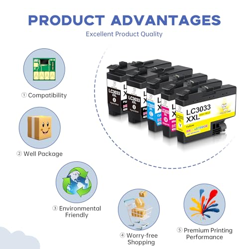 Image of Miss Deer LC3033 Ink Cartridge BK /C /M /Y, ZR2,5 Pack