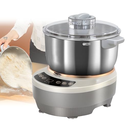Amasadora De 5/7 L Con Función De Fermentación - Tapa Superior Desmontable Y Vaso Transparente, Construcción De Acero Inoxidable | Amasadora Rápida De 200 W Para Pizza, Fideos Y Pan,7L