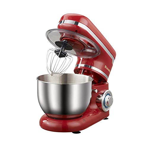 6-Gang-Knetmaschine Knetmaschine für Kuchen 1200W Mixer mit Teigmixer Schneebesen zum Mischen Schneebesen 4 l Mischen Edelstahlschüssel Geräuscharm