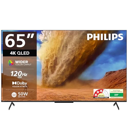 Image of Philips 165 cm (65 inches) 8300 Series 4K Ultra HD Smart QLED Google TV 65PQT8300 /94