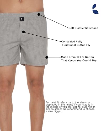 Image of Cotton Boxer Shorts for Men, Breathable, Comfortable & Lightweight (Pack of 2)