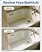 Tile Paint, 17oz Tub and Tile Paint Refinishing Kit with Tools, Easy to Use for Countertop Bathroom Bathtub Kitchen Sink, Semi-Gloss White, Low Odor，25-30sq.ft