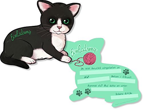 DH-Konzept KATZEE029 Einladungskarten 6er Set