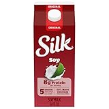 Silk Soymilk, Original, Dairy-Free, Vegan, Non-GMO Project Verified, Half Gallon, 64 Fl Oz