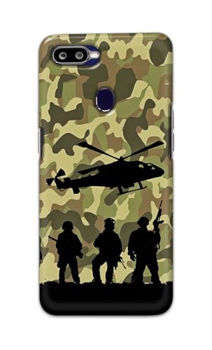 Image of Printed Hard Back Cover Case for Oppo F9 | Oppo F9 Pro | Realme U1 Back Cover (Army) -1111