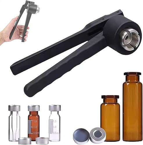 Herramienta crimpadora de aluminio, máquina prensadora manual de viales y tapas de botellas, de acero inoxidable, crimpado eficiente para varias botellas
