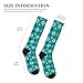 Supdreamc Women's Fashion Lightweight Socks Indiana Southwest Western Tribal Aztec Green, Cute Compression Knee High for Daily Wear Running Hiking Travel Casual Comfort