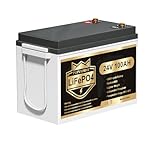 【Small Size & High Energy】The 24V 100Ah lithium iron phosphate battery weighs only 42 lbs, which is only 1/3 of the weight of the equivalent lead-acid battery. Its energy density is nearly twice that of ordinary lead-acid batteries, and its amazing e...