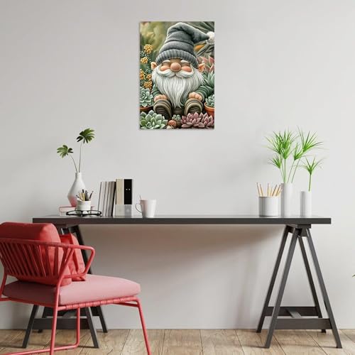 Puzzle para adultos de 300 piezas Gnome Succulents Rompecabezas de plantas verdes 15x10 pulgadas miniatura 3