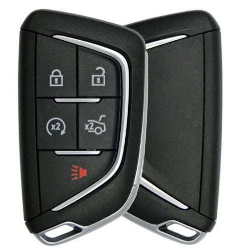 Image of iJDMTOY Real /Genuine Gloss Red Carbon Fiber Key Fob Shell Cover, Compatible with 2020-up Cadillac ATS CT4 CT5 CT6 XT4 XT5 XTS Smart Key Fob