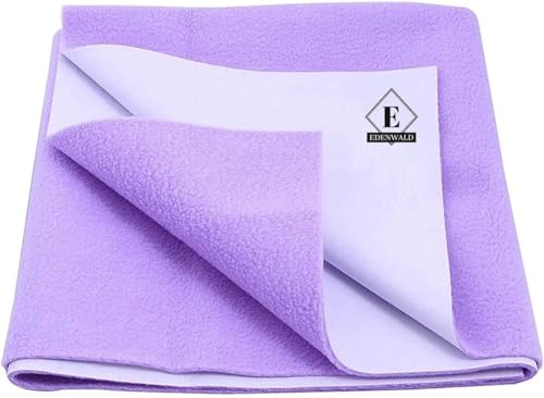 Image of Crib Mattress Protector Dry Sheet, Waterproof Bed Protector Sheets, Reusable Rubber Sheets for Children, Adults & Pet, Leak Proof Mats for Home, Outdoor & Travel (28 inchx52 inch) (Purple)