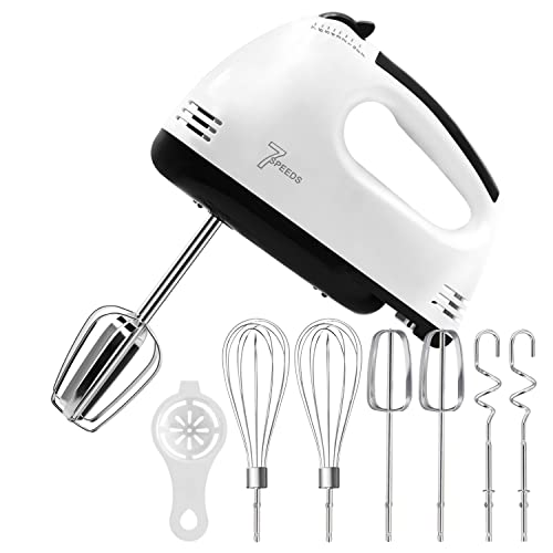 Recopilación de batidora electrica de mano Top 10. 47 Batidora de Mano 7 Velocidades,Turbocharged Batidora de Mano, Mezclador de Cocina Incluye 4 Barras de Mezcla para Mezclar, 1 Separación De Claras De Huevo