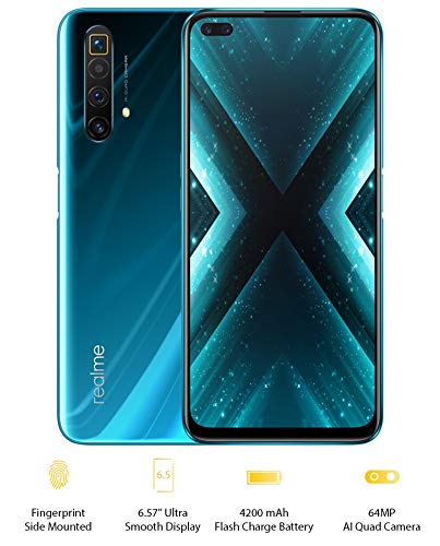 realme X3 Super Zoom, Glacier Blue, 12GB+256GB, 6.57” 120Hz Screen, 4200 mAh Battery with 30W Dart Charge, Sim Free Smartphone, UK Plug and Full UK Warranty
