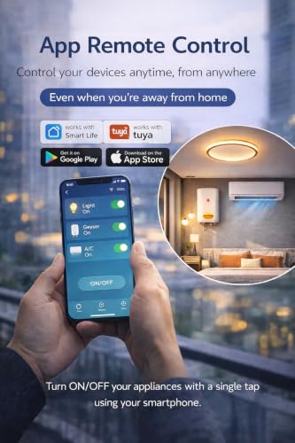 Image of AXORA Mini 16A Smart Switch | WiFi + Bluetooth | Compatible with Alexa & Google Assistant | Smart Life App Control | 2-Way Control | Timer, Schedule & LAN Control | DIY Retrofit For Home Automation