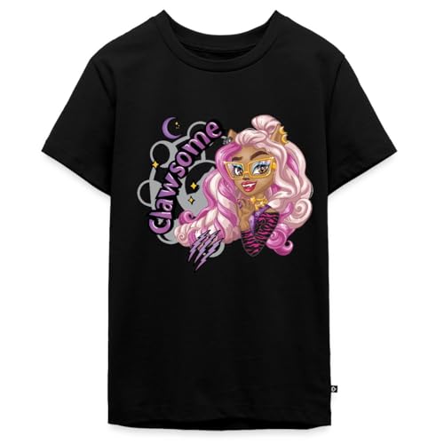Spreadshirt Monster High™ Clawdene Wolf Clawsome Teenager Premium T-Shirt, 146/152 (10 Jahre), Schwarz