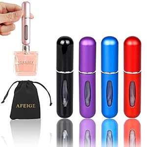 4 Stück 5ml Parfümzerstäuber ● Nachfüllbare Parfüm Zerstäuber ● Mini Portable Nachfüllbare Sprühflasche für Flugreisen…