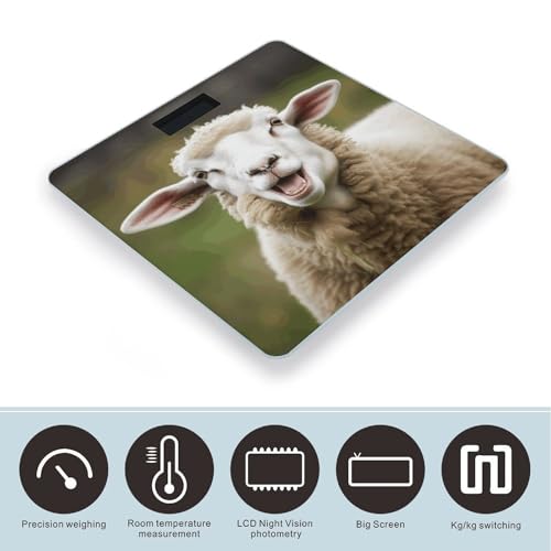 Báscula digital para baño con diseño de animal de vidrio templado miniatura 3