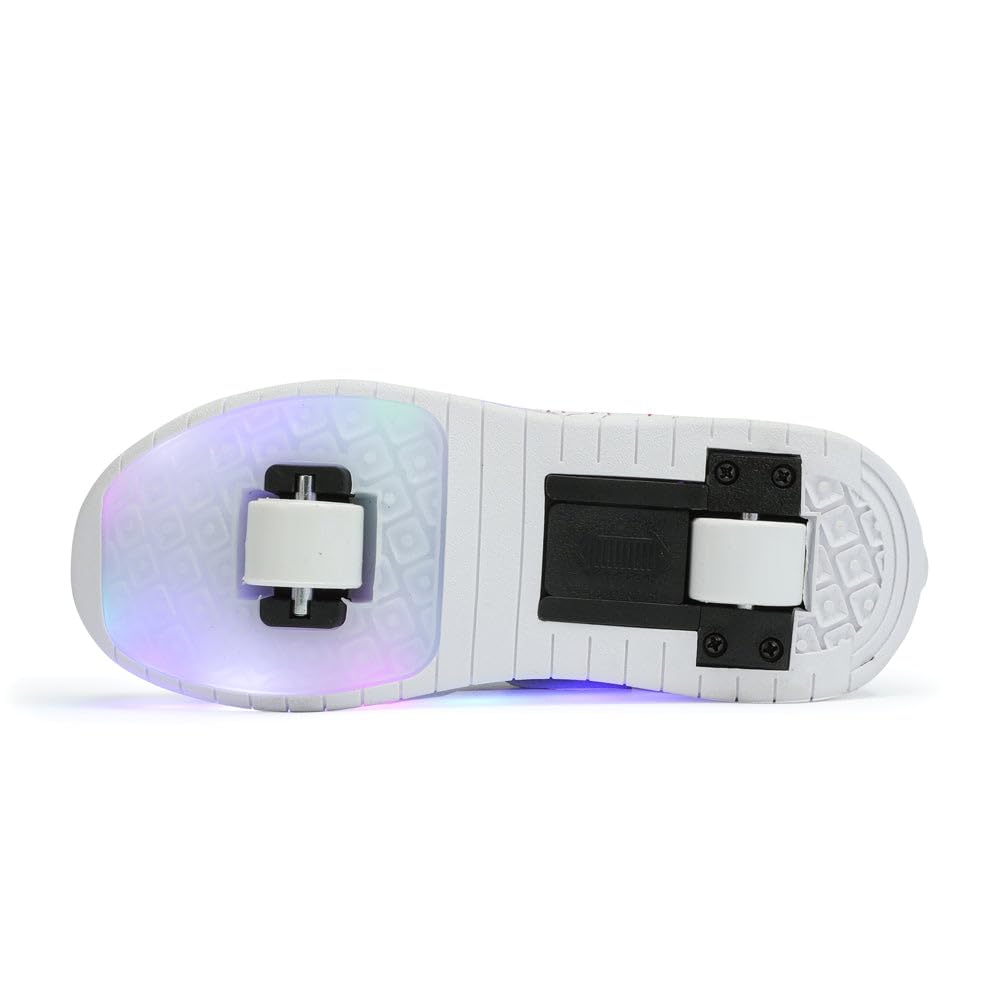 HUSKSWARE Pattini a rotelle, per Ragazzi e Ragazze, con 4 Ruote, Regolabili, con Ruote, Colore Nero, Bianco,Rosa 28-40 EU