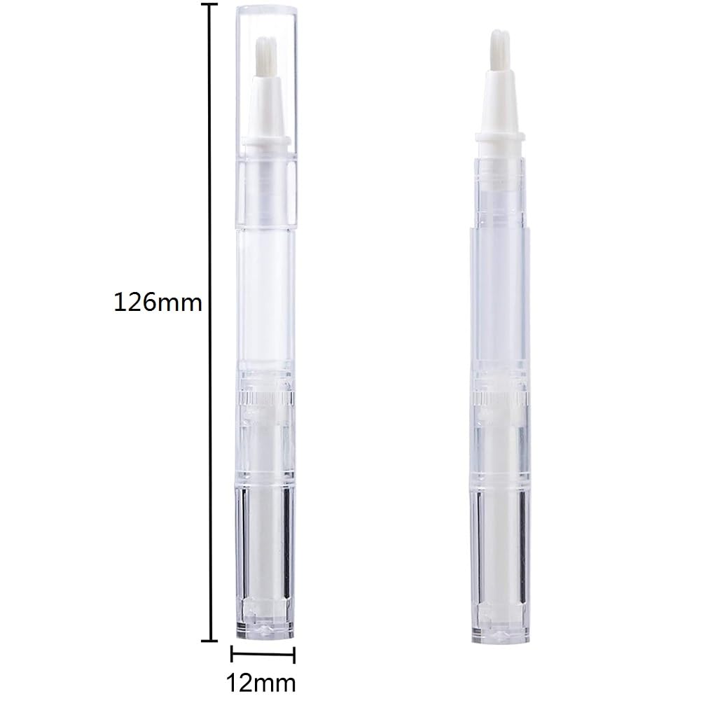 Penne Cosmetico Applicatori, Applicatore Fluido Ricaricabile,Unghie Olio Penna Pennello, 10PCS Penne Twist Cosmetico Penne Trasparenti Vuota Tubo Liquido Crescita Ciglia Contenitori Cosmetico 3ML