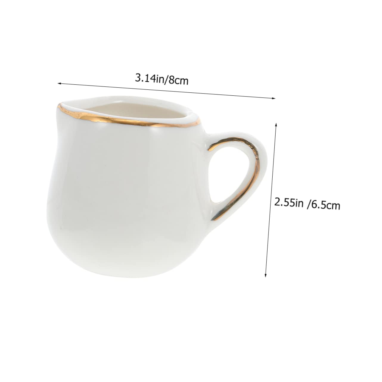 DECHOUS Multi-function Ceramic Pitcher Milk Dispenser Perfect for Sauce Milk and More