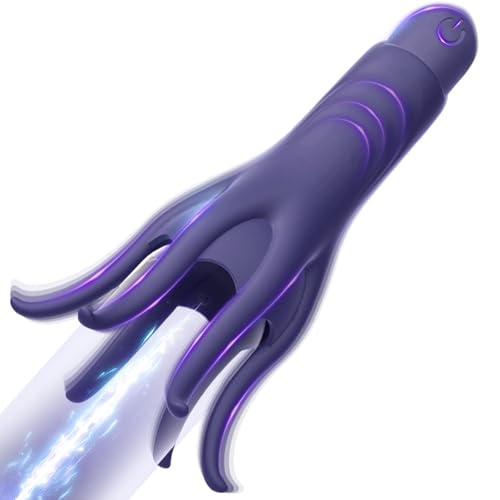 Stimolatore del glande BDSMYEE con 6 tentacoli, masturbatore elettrico a mani libere con 10 modalità di vibrazione, vibratore per l'allenamento del pene, giocattolo sessuale erotico
