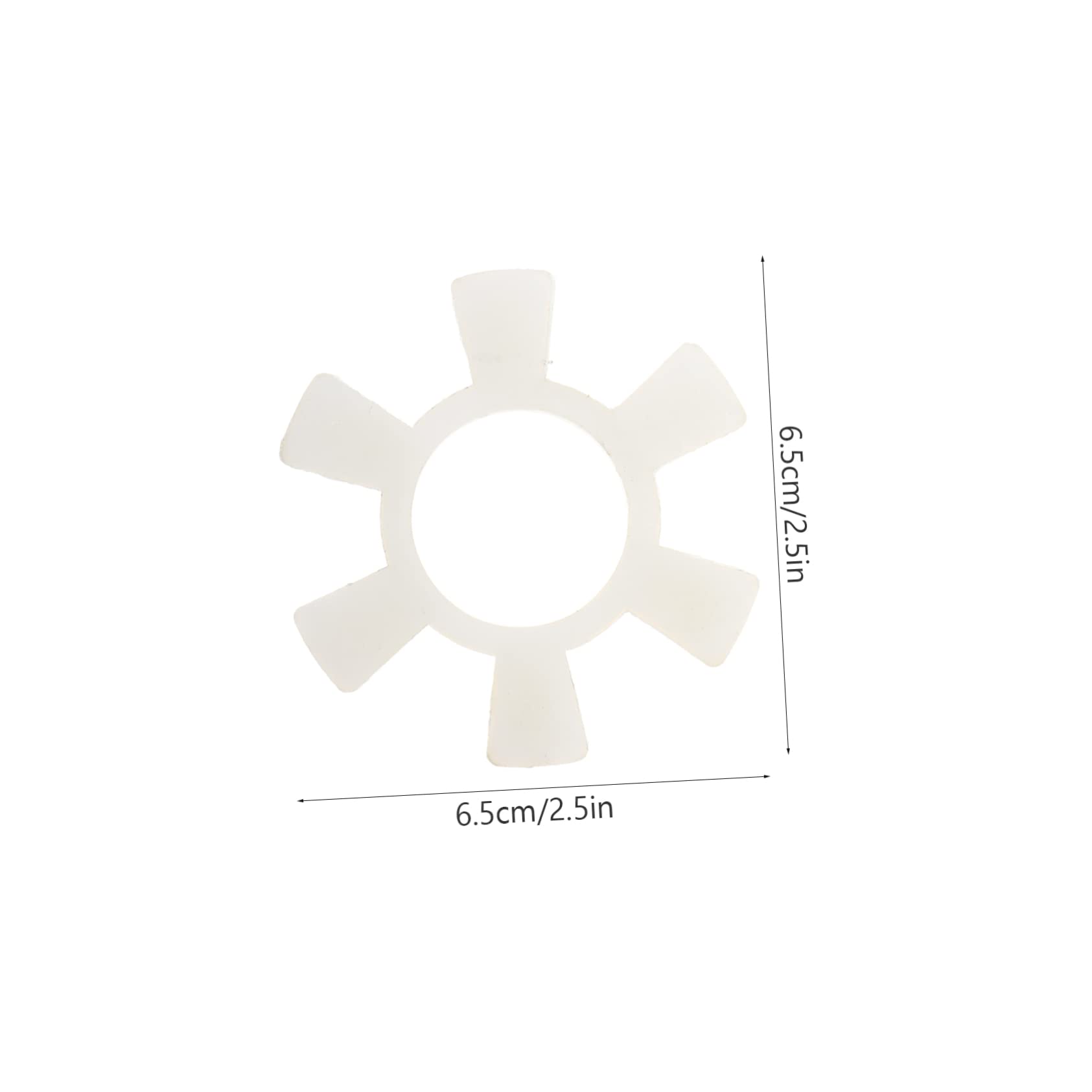 CIYODO 4pcs Elastic Pad Jaw Coupling Cushion Orange Reflector Tape Plum Jaw Coupling Spider Type Jaw Coupling Elastomer Elastic Plum Shape Pad Polyurethane White