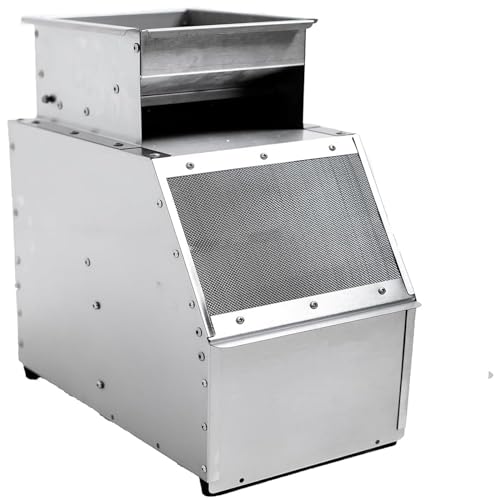 Máquina eléctrica Winnower de granos, separador de acero inoxidable con ventilador de velocidad ajustable para limpiar mijo, granos y semillas