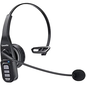 Trucker Bluetooth Headset 5.0 with Microphone Noise Cancelling Wireless Phone Headset 22Hrs Talktime Mute Button for…