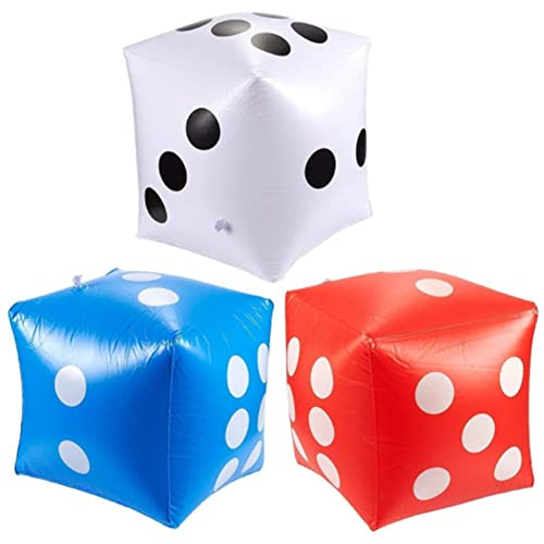 Dados Digitales Gigantes inflables de 30x30cm para Interiores y Exteriores, Juegos Grandes y Accesorios para Eventos de Fiesta en la Piscina, Decoraciones (Color Aleatorio) Cover