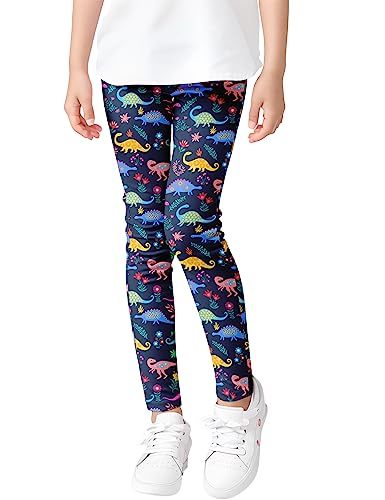 Kiench Girls' Printed Leggings Footless Tights Trousers Kids Long Stretch Pants