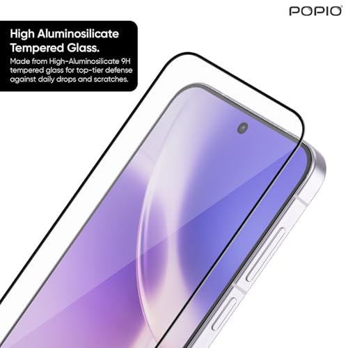 Image of POPIO Military-Grade Gorilla Tempered Glass for Oppo Reno 15 Pro Mini /vivo X300 / OnePlus 15T | 9H Hardness, Edge-to-Edge, Bubble-Free