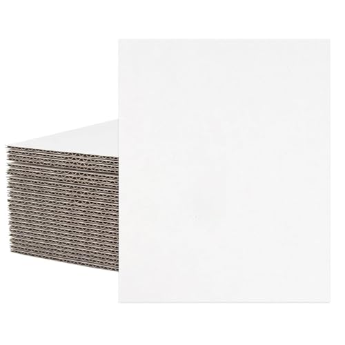 Ucanpack 25 Pack White Corrugated Cardboard Sheets 35x25" – E-Flute