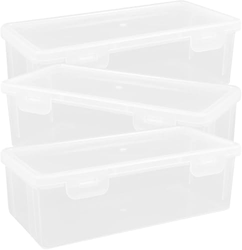 3 recipientes de cocina de plástico, cajas rectangulares de almacenamiento de alimentos, organizador de pan para refrigerador, soporte apilable para