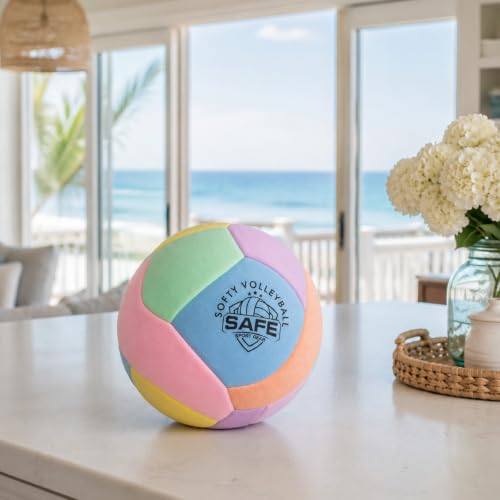 Image of Softy Volleyball - Super Soft Designed for Pain-Free Play - Awesome Kids Indoor Ball with a Realistic Feel and Bounce - Perfect Ball for House
