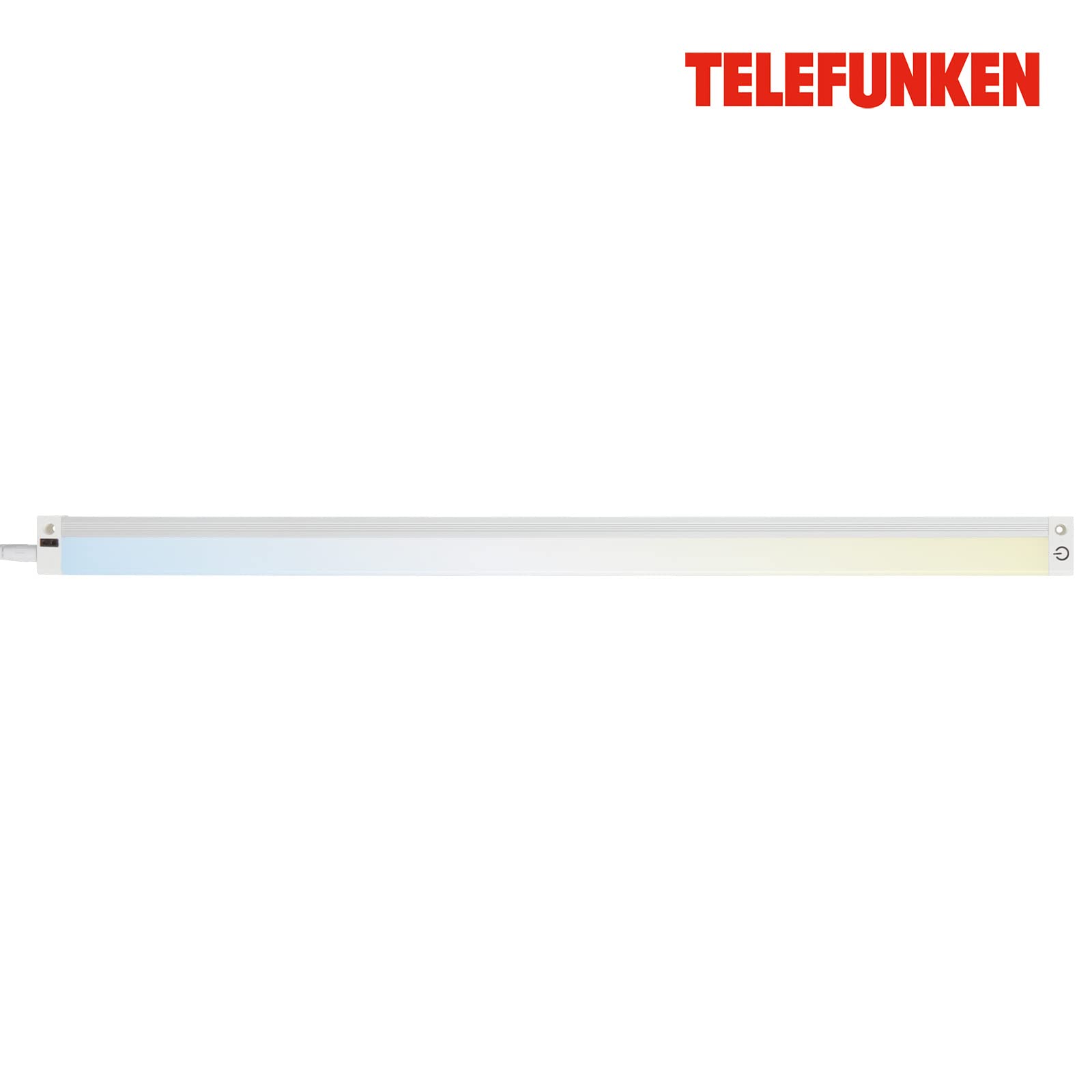 TELEFUNKEN - Lampa podszafkowa LED, ściemniana, 50 cm, do kuchni, listwy LED, szafka kuchenna, lampa warsztatowa, przełącznik podczerwieni, regulowana barwa światła, 5,5 W, 520 lm, biała