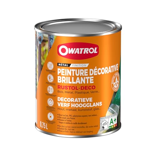 OWATROL - RUSTOL DECO – dekorative Lackierung mit Rostschutz – alle Untergründe – Erde braun – RAL 8028-0,75L