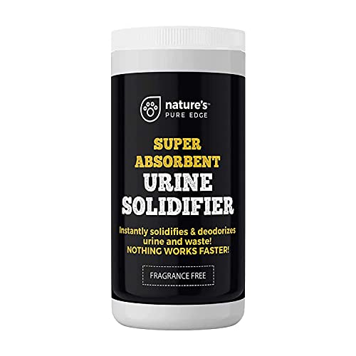 Super Absorbent Urine Solidifier & Poo Gel Odor Eliminator & Deodorizer for Portable Toilet Camping Toilet Porta Potty Bedside Commode Male Urinal & Pet Loo Solidifies Liquid in minutes (2 lbs)