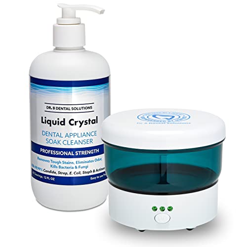 Dr. B Dental Solutions Ultrasonic Cleaner, High Frequency Wave Cleaning Machine For Dentures, Nightguards, Retainers, Aligners, And Sleep Apnea Devices #TOP1