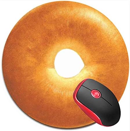 Mouse Pad Delicious Bagel, Round Mousepad, Non-Slip Rubber Base Mouse Mat for Laptop and Computer