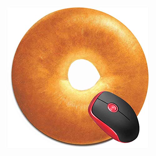 Mouse Pad Delicious Bagel, Round Mousepad, Non-Slip Rubber Base Mouse Mat for Laptop and Computer