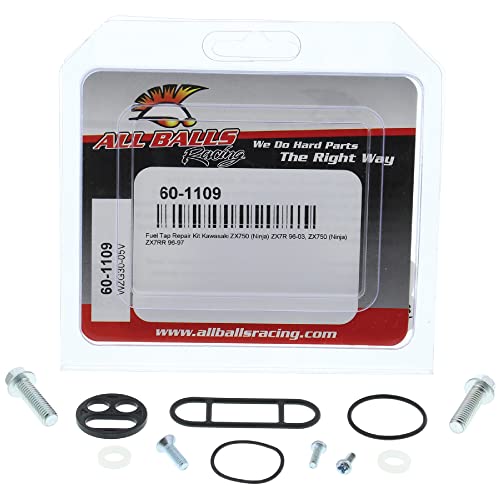 Image of All Balls Racing 60-1109 Fuel Tap Repair Kit Compatible With /Replacement For Kawasaki ZX 7 R Ninja (ZX 750P) 1996-2003, ZX 7 RR Ninja (ZX 750N) 1996-1997