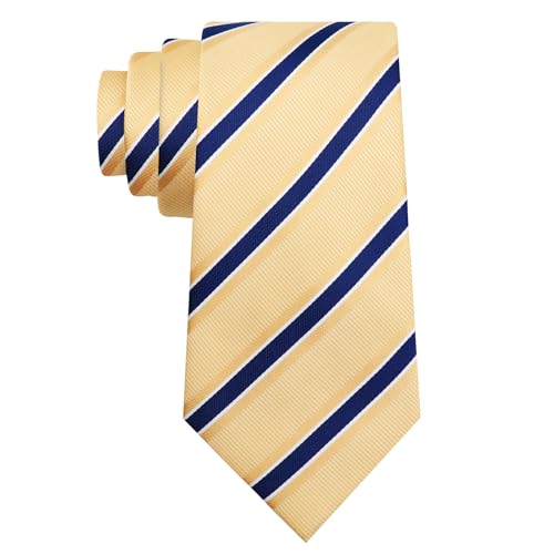 Image of Luckyvestir Striped Ties for Men Classic 3.15 inch Men's Tie Formal Neckties for Business Graduation Dinner Wedding